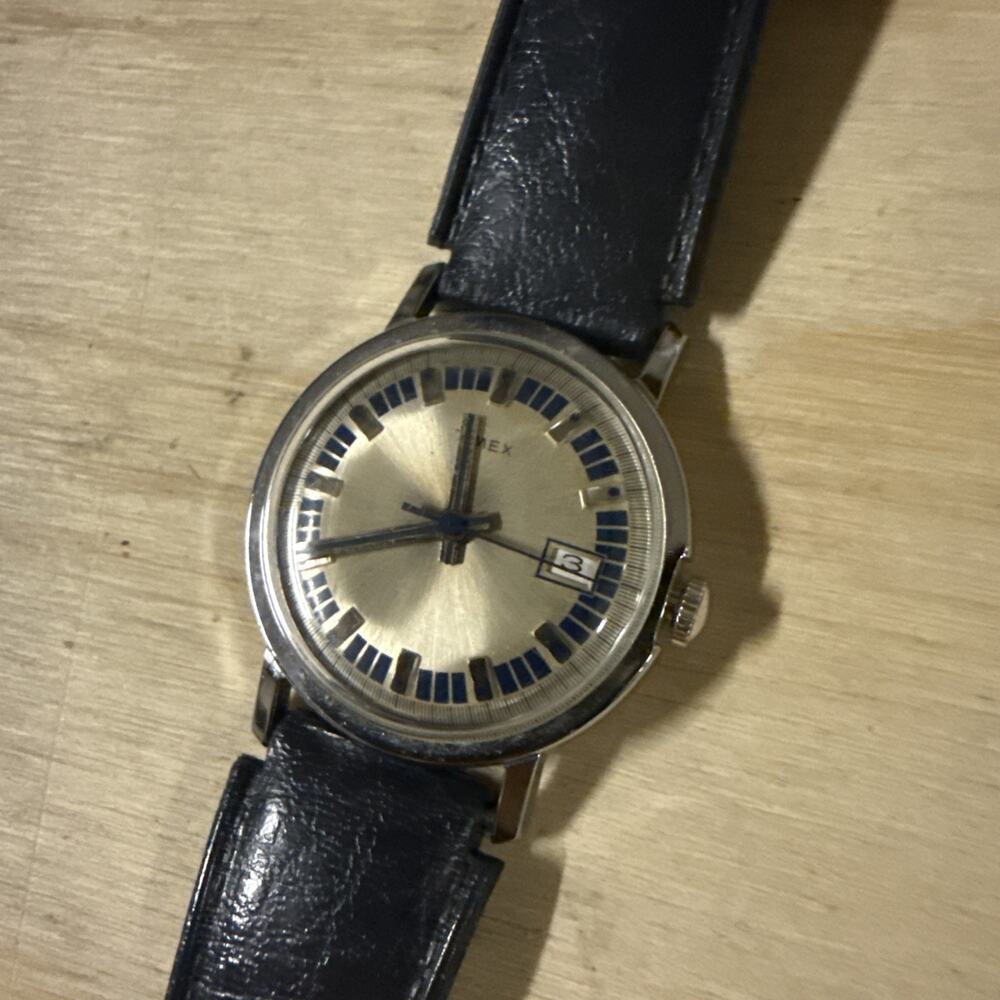 Vintage 1974 Timex Mercury Manual Watch Blue R2-D2 Roulette Dial Needs Battery